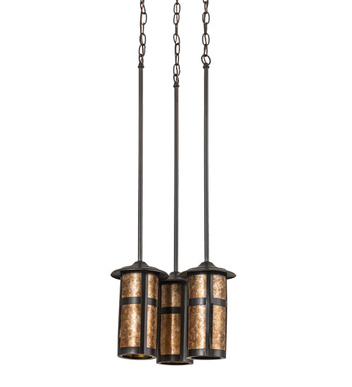 14" Wide Fulton Prime 3 Lt Cascading Pendant