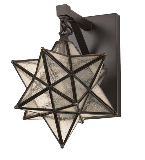 9" Wide Moravian Star Hanging Wall Sconce