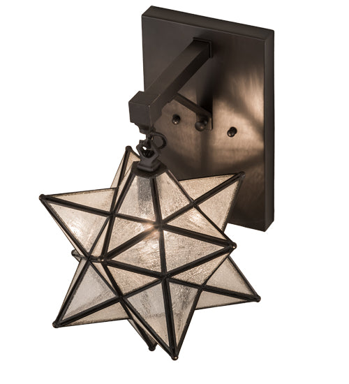 9" Wide Moravian Star Hanging Wall Sconce