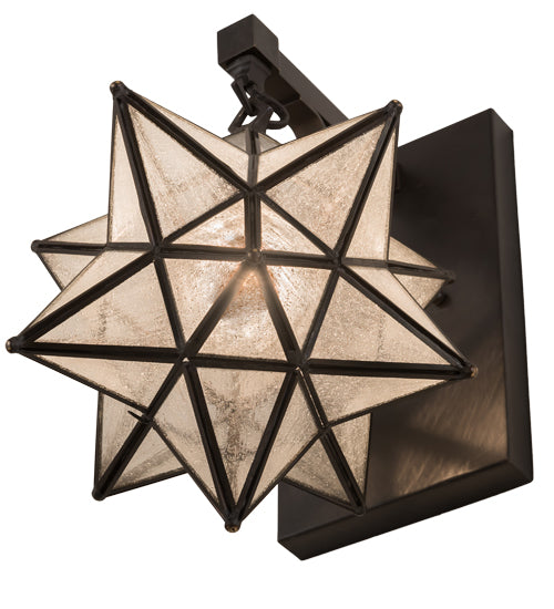 9" Wide Moravian Star Hanging Wall Sconce