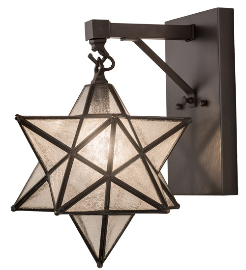 9" Wide Moravian Star Hanging Wall Sconce