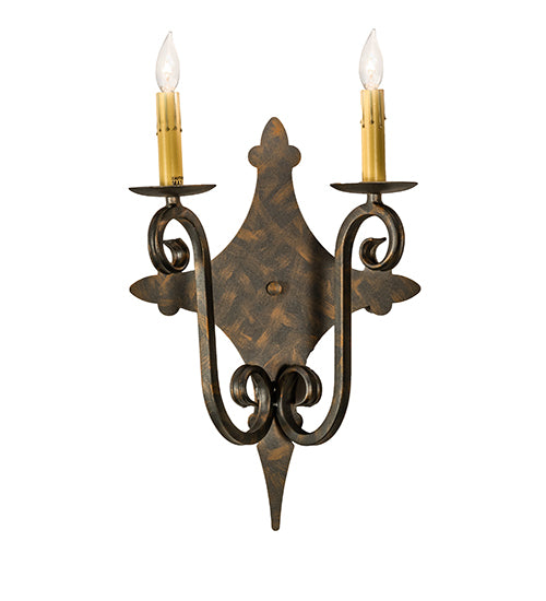 12" Wide Angelique 2 Light Wall Sconce