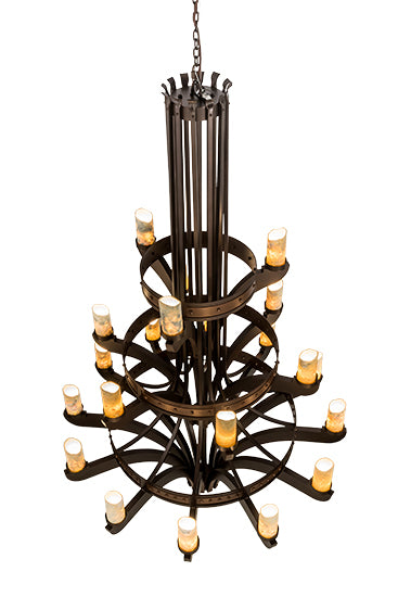 62" Wide Castilla Jadestone 21 Light Three Tier Chandelier