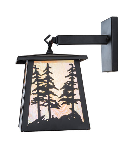 7" Wide Tall Pines Hanging Wall Sconce