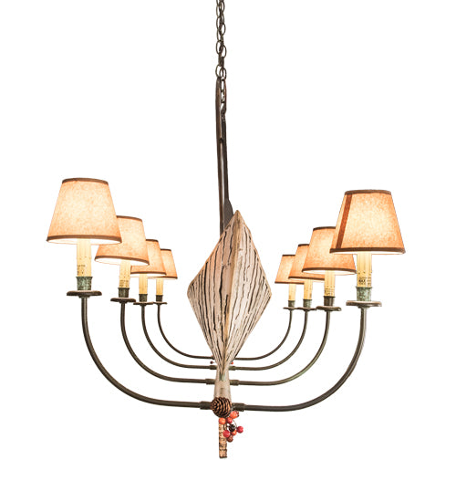 57"L Personalized Canoe 8 Lt Chandelier