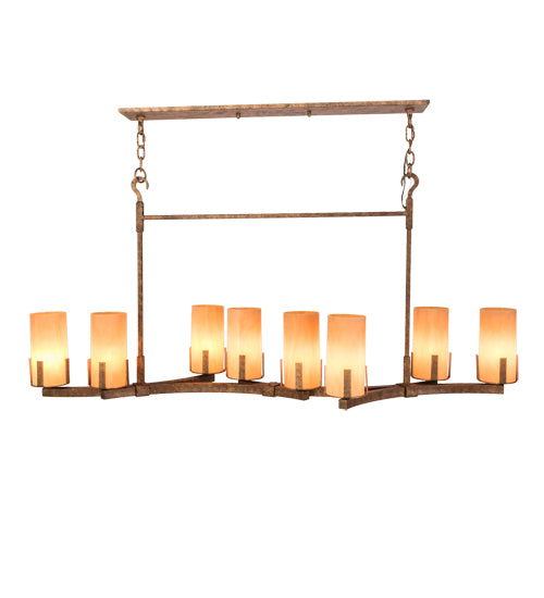 52" Long Cero 8 Light Oblong Chandelier