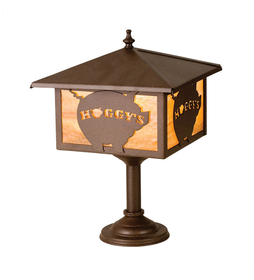 10" Square Personalized Hoggy'S Bar Top Lamp