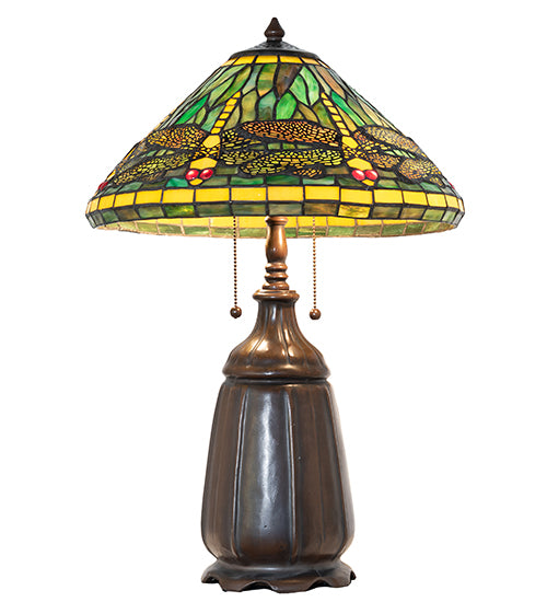 25" High Tiffany Dragonfly Table Lamp