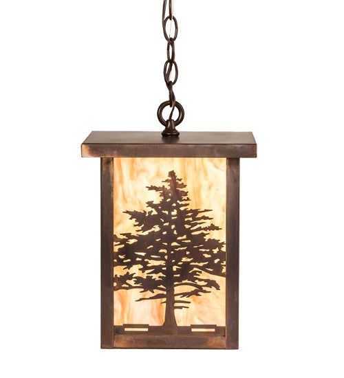 10" Square Tamarack Pendant