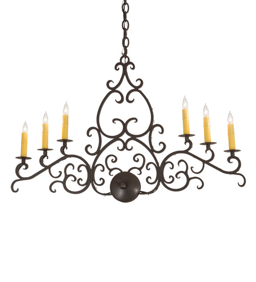 36" Long Meredith Oblong Chandelier