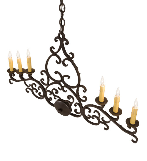 36" Long Meredith Oblong Chandelier