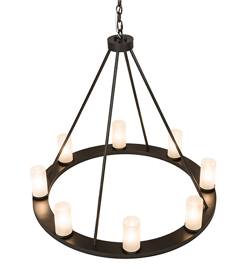 36" Wide Loxley 8 Lt Chandelier