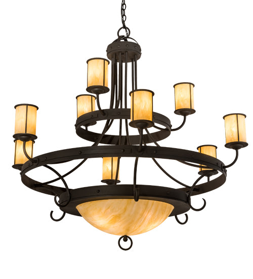 52" Wide Nehring 9 Lt Chandelier