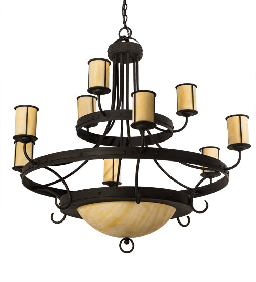 52" Wide Nehring 9 Lt Chandelier