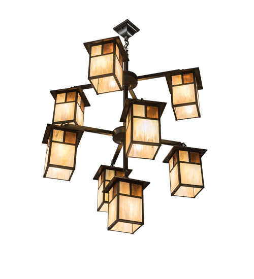 32"Wide Hyde Park "T" Mission 9 Light Chandelier