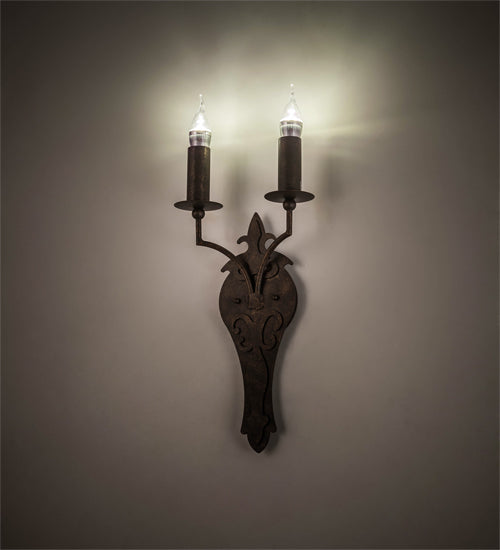 10" Wide Torsade 2 Light Wall Sconce