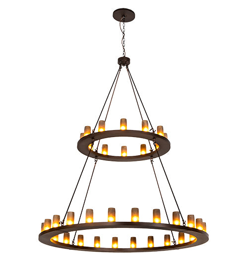 72" Wide Loxley 36 Light Two Tier Chandelier