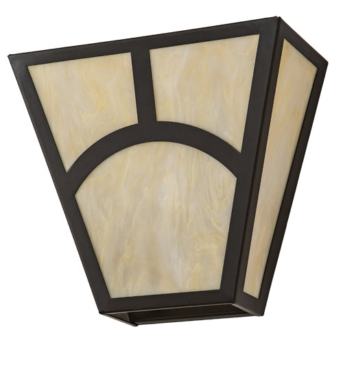 13" Wide Mission Hill Top Wall Sconce