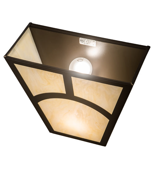 13" Wide Mission Hill Top Wall Sconce