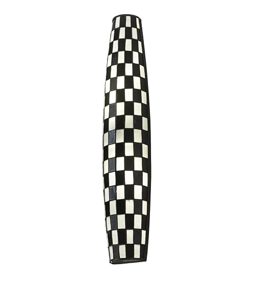 7" Wide Checkers Tube Wall Sconce