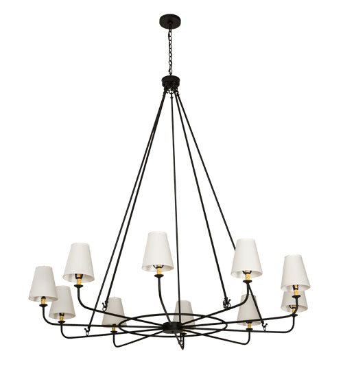 72" Wide Brach Ring 10 Lt Chandelier