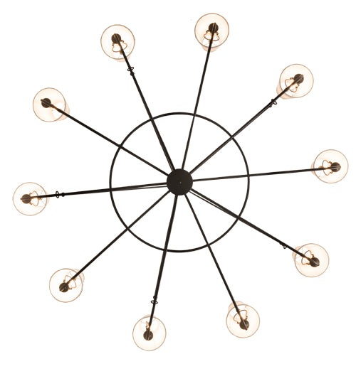 72" Wide Brach Ring 10 Lt Chandelier