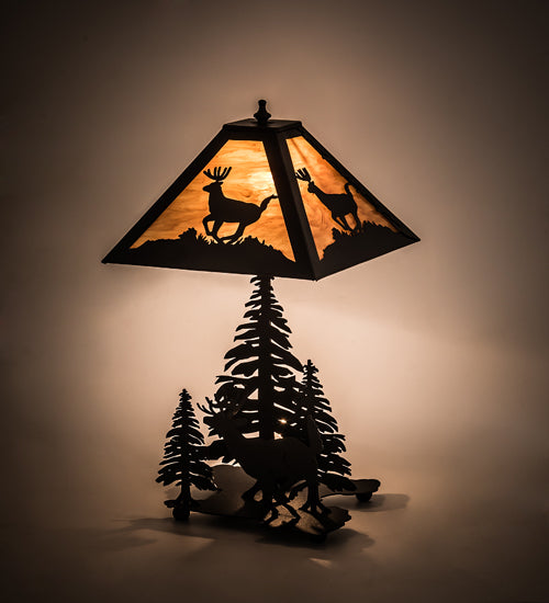 22" High Lone Deer Table Lamp