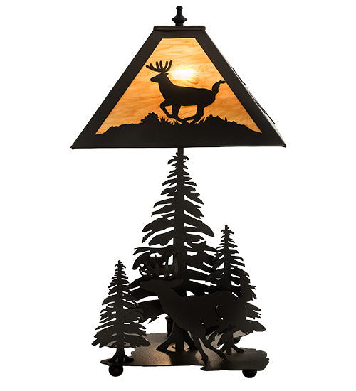 22" High Lone Deer Table Lamp