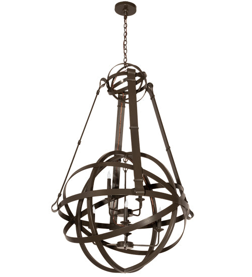 36" Wide Gimbal Grinado Chandelier