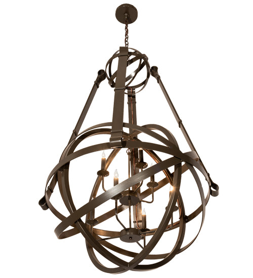 36" Wide Gimbal Grinado Chandelier