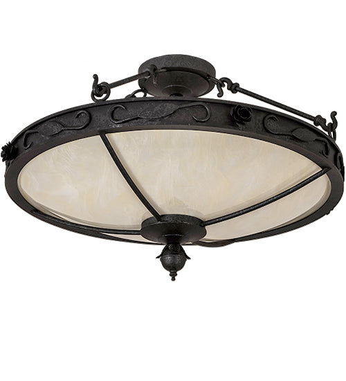 26" Wide Arabesque Semi-Flushmount