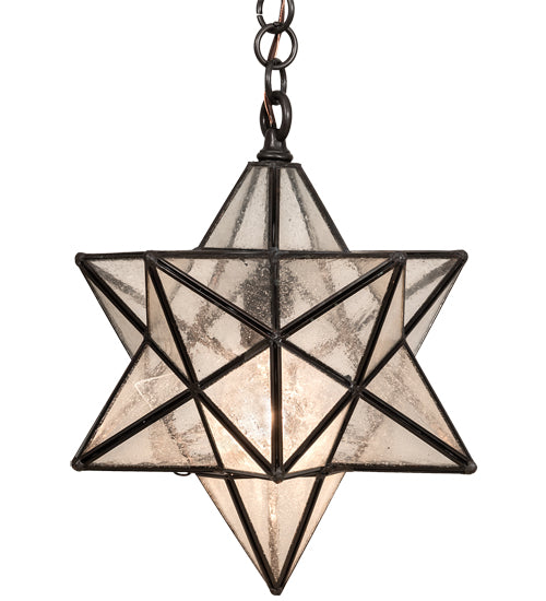 12" Wide Moravian Star Pendant