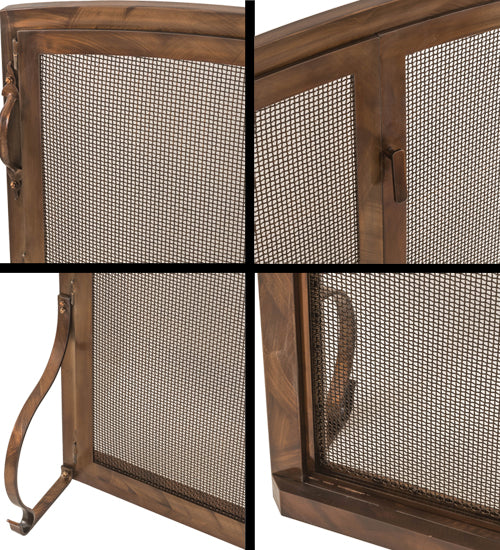 44" Wide X 38" High Prime Arched Operable Door Fireplace Screen