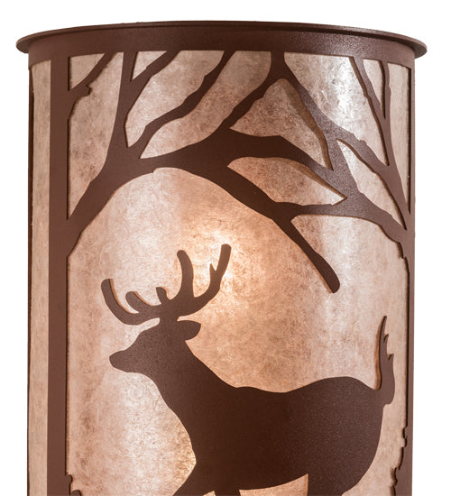 13" Wide Deer At Lake Wall Sconce