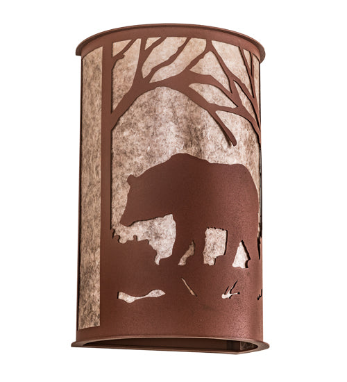 13" Wide Bear At Dawn Wall Sconce