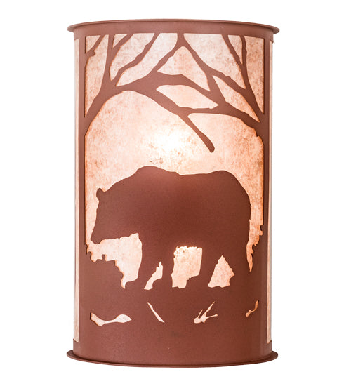 13" Wide Bear At Dawn Wall Sconce