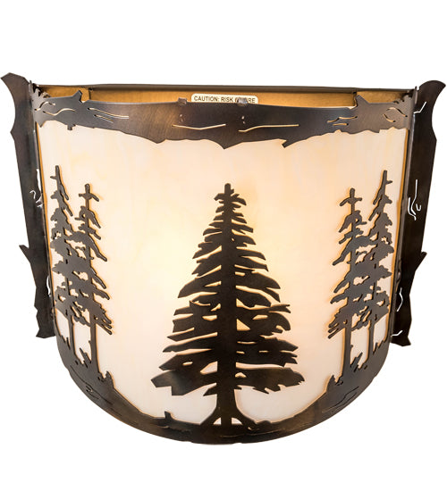 12" Wide Tall Pines Wall Sconce