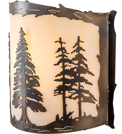 12" Wide Tall Pines Wall Sconce