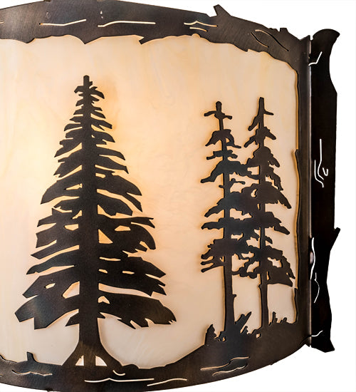 12" Wide Tall Pines Wall Sconce