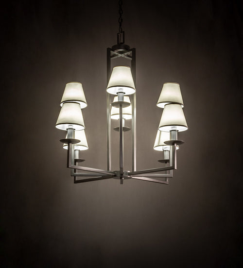 43" Wide Porte Tournante 8 Light Chandelier