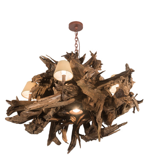 40" Wide Driftwood 5 Light Chandelier