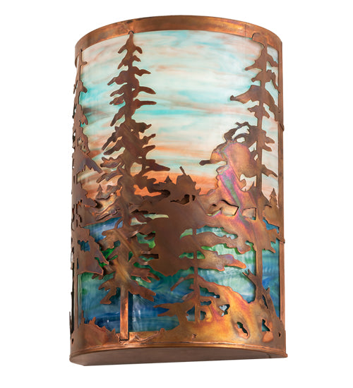 12" Wide Tall Pines Wall Sconce