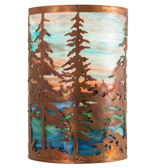 12" Wide Tall Pines Wall Sconce