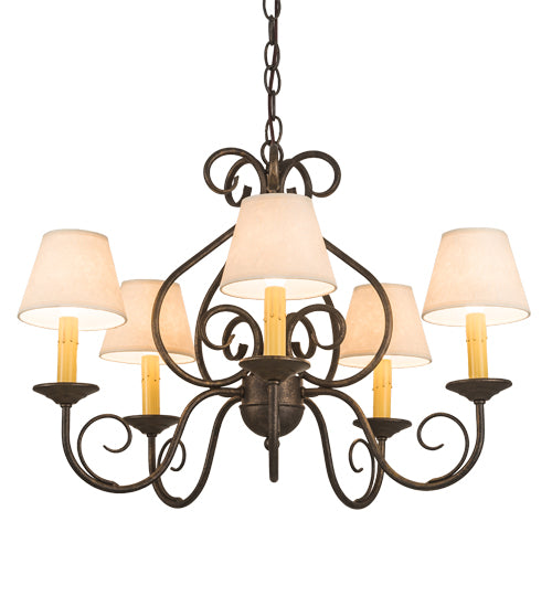 24" Wide Jenna 5 Lt Chandelier