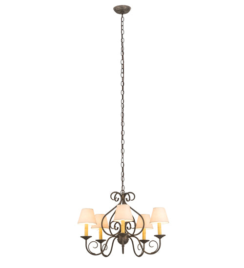 24" Wide Jenna 5 Lt Chandelier