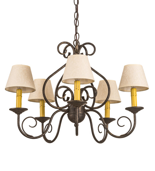 24" Wide Jenna 5 Lt Chandelier