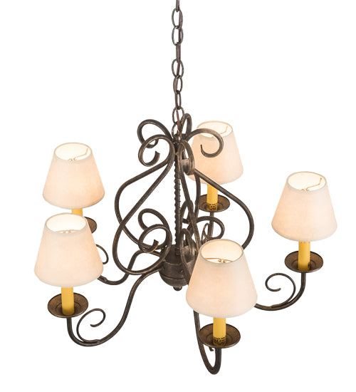 24" Wide Jenna 5 Lt Chandelier