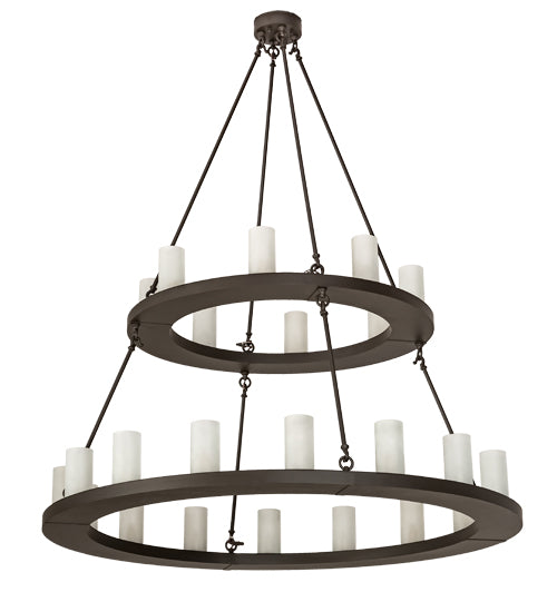 54" Wide Loxley 24 Light Two Tier Chandelier