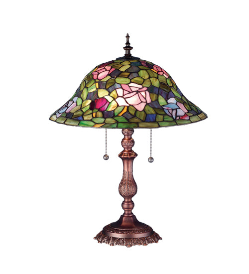 22" High Tiffany Rosebush Table Lamp