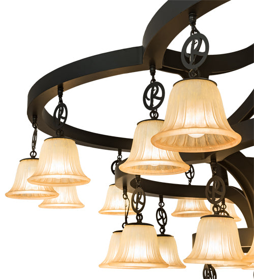 90" Wide Cretella 58 Lt Chandelier